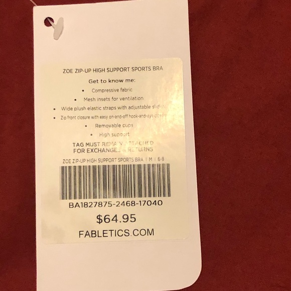NWT! Fabletics Zoe High Impact Sports Bra - M - Picture 3 of 5